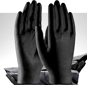Găng tay màu đen